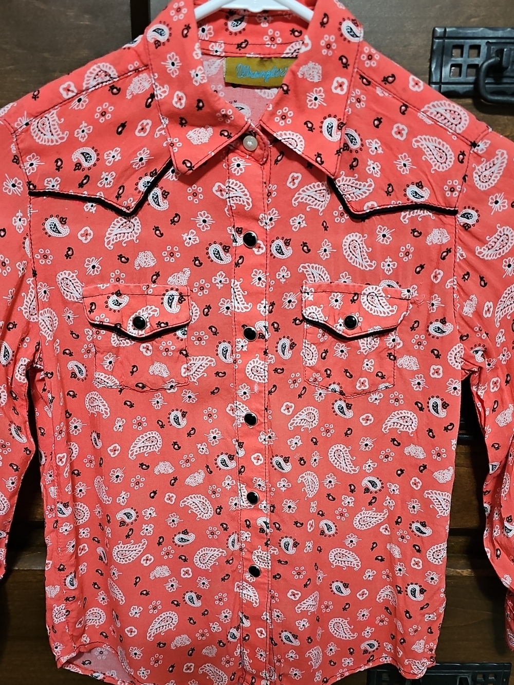 Wrangler Western Cowgirl Snap Button top